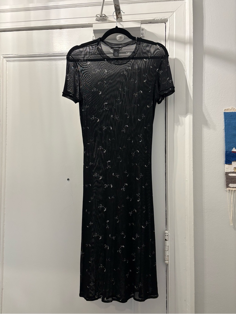 Vivienne Tam Black Sheer Midi Dress